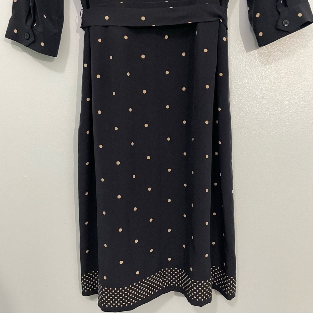 Talbots Navy Polka Dot Midi Dress - Picture 10 of 16